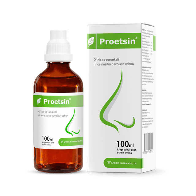 Проецин® сироп 100 мл — растительный препарат для лечения синусита и риносинусита